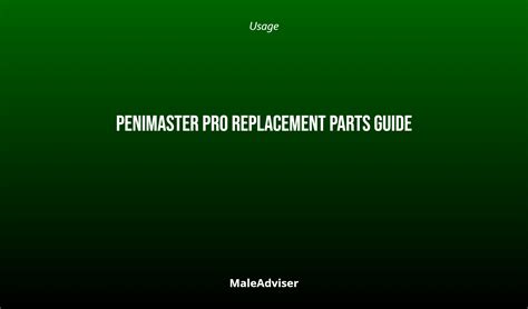 penimaster pro replacement parts.